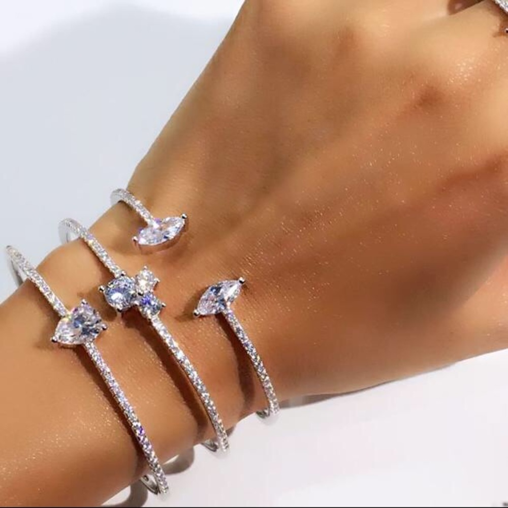 Micro Pave CZ Cuff Bracelet